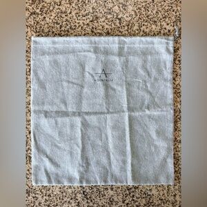 Aquatalia Gray Linen Dust Bag Drawstring Shoe Storage Travel Pouch Designer New